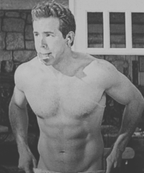 Animated GIF black and white, hot, free download celebrities, ryan reynolds, shirtless. 