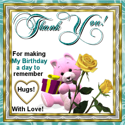 Image result for birthday thank you gif