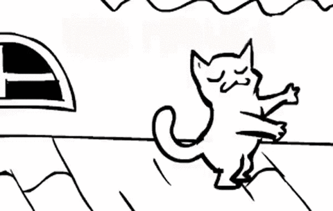 Gata desenho gatinho GIF - Encontrar em GIFER