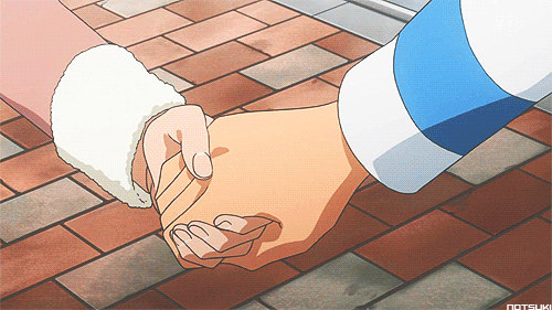 Anime hand holding gif