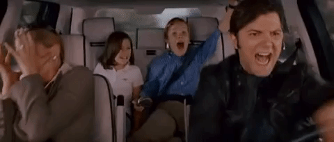 Step brothers movie driving accident GIF.