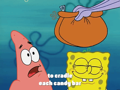 spongebob bag gif