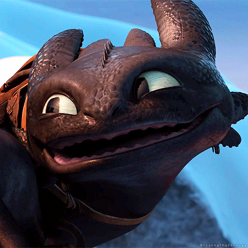 toothless dragon smile gif