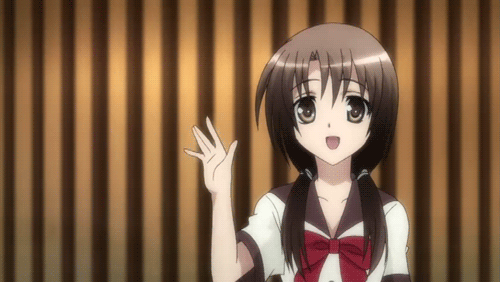 Waving anime gif