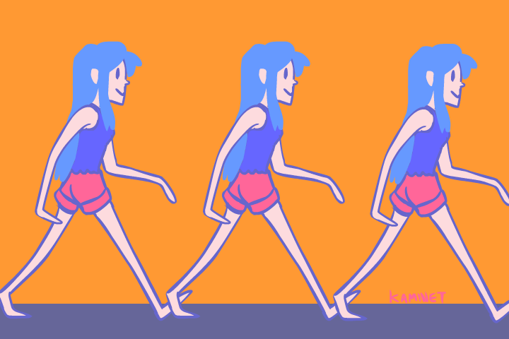 Anime walk gif