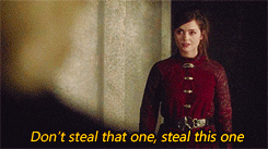 Image result for clara oswald take this one gif