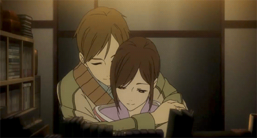 Anime Hug Rosario  Vampire GIF  GIFDBcom