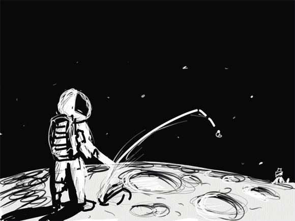 Шагающий по луне