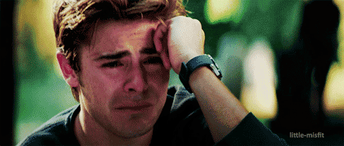 Blog types crying zac efron GIF - Find on GIFER