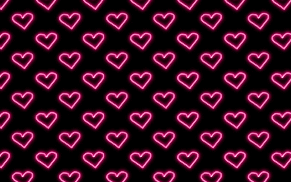 animated neon hearts gif