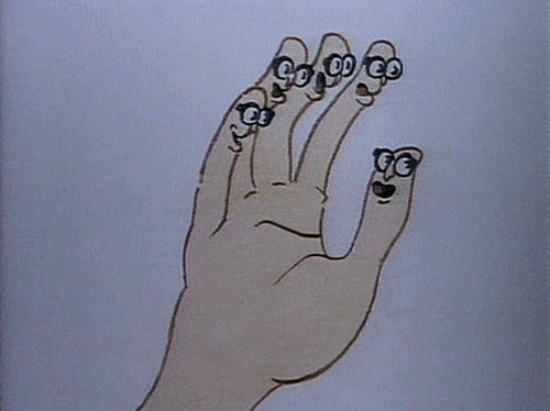 Почему двигается палец. Пальцы мультяшные. Пальчики анимация. Рисунки пальчиками. Палец анимация.