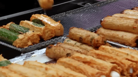 Fish cakes korean food street food GIF 