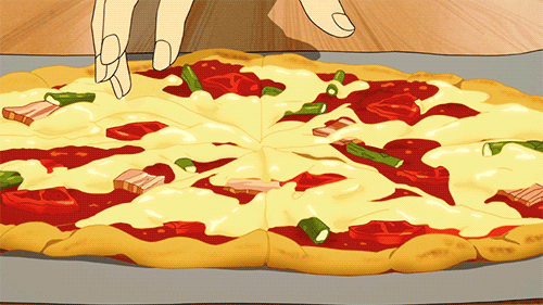Slice of pizza cute anime humanized cartoon food Vector Image