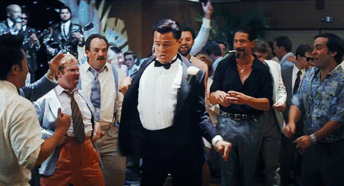 30 day movie challenge leonardo dicaprio the wolf of wall street GIF - Find  on GIFER