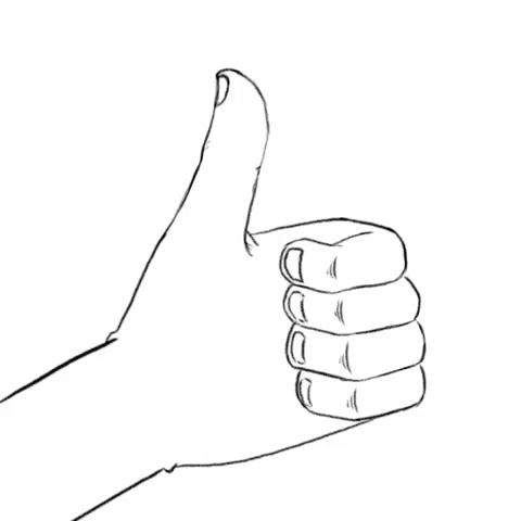 Thumbs up art animation GIF on GIFER - by Modifym