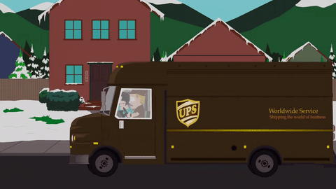 GIF ups delivery truck - animated GIF on GIFER - by Blackforge