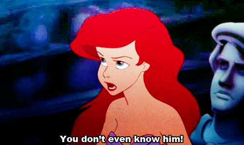 Image result for little mermaid you don't know him gif