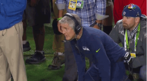 pete carroll,super bowl,disappointed,defeat,super bowl 49