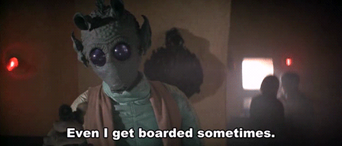 han solo,movies,star wars,sad,episode 4,bored,lonely,harrison ford,a new hope,episode iv,greedo,han shot first,even i get boarded sometimes