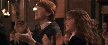 harry potter,rupert grint,emma watson,clapping,harry potter and the chamber of sec
