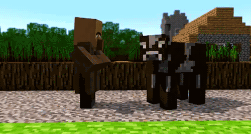 minecraft,animation,gaming,cow,testificate