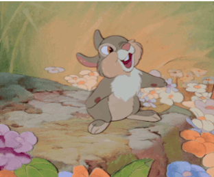 funny,bambi,animation,disney,happy,laughing,rabbit