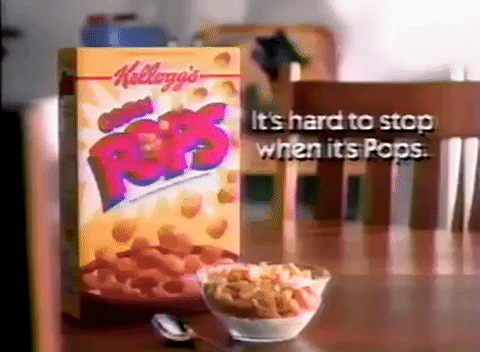 90s,90s commercials,1990s,breakfast,cereal,pops,kelloggs corn pops