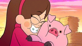 mable pines,cartoon,gravity falls,pig,happiness