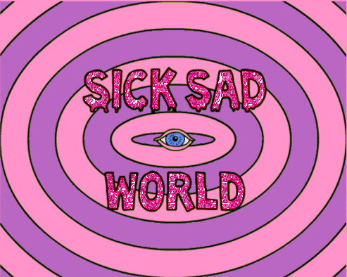 Sick sad world 90s pink GIF.