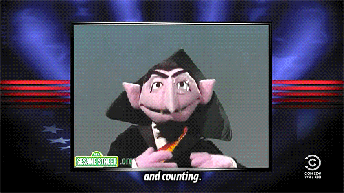 count von count,sesame street,comedy central,sc,bert and ernie,the colbert report,stephen colbert,oscar the grouch,tcr