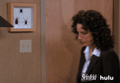 elaine benes,tv,hulu,seinfeld,paper airplane,who did that,who threw that