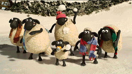 christmas,xmas,sheep,snowball fight,animation,shaun the sheep,snowball,fun,stop motion,cold,aardman,chilly,shaunthesheep
