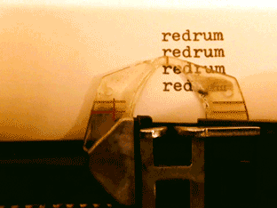 redrum,the shining,stanley kubrick,typewriter