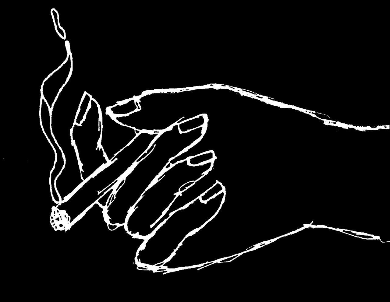 smoke,black and white,cigarette,illustration,animation,art,illustrated
