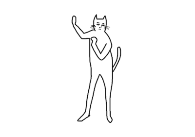 dancing,rude,anniemation,annie hung,drawings,cat,loop,illustration,middle finger,you got some