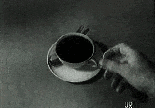 vintage,coffee,funny,black and white,horror