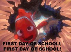 school,first day of school,finding nemo,back to school
