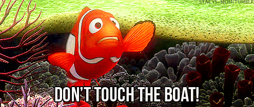 finding nemo,boat,dont touch the boat,marlin