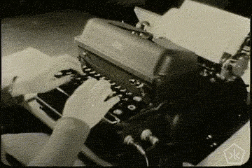 typewriter,writing,business,history,recording,1947,vintage,black and white,machine,open knowledge,digital curation,excets,duplicating