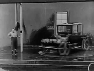 1920s,buster keaton,cars,relatable,silent film,buster,roscoe arbuckle,roscoe,the garage,but anyway this is a trainwreck im going to die,ive been forgettin 2 add my tags2 my tags,the garage 1920