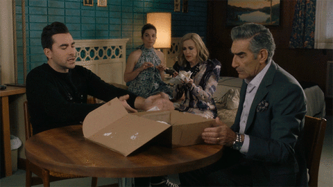 wrist slap,daniel levy,funny,comedy,nope,hungry,humour,cbc,canadian,dont,schitts creek,schittscreek,eugene levy,dan levy,david rose,johnny rose,jims dad,stay away,do not,not for you,rose family
