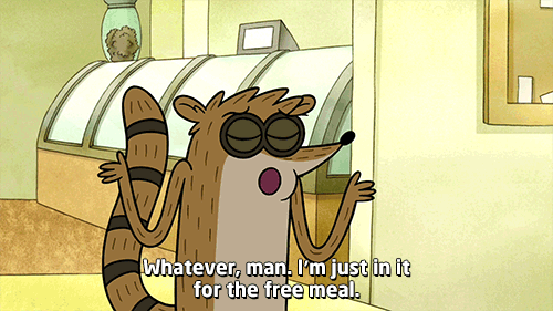 apathy,apathetic,rigby,whatever,regular show,i dont care,idc,free meal,rigby the raccoon,rigby raccoon