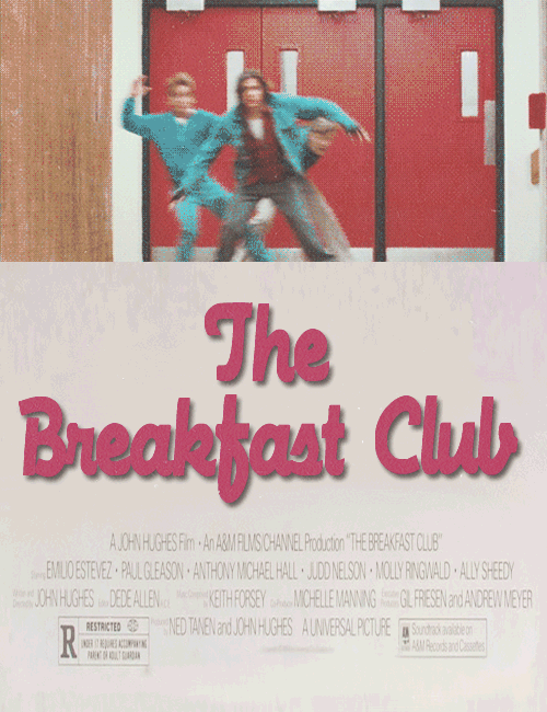 movie poster,the breakfast club,sliding,uh,movie poster remake