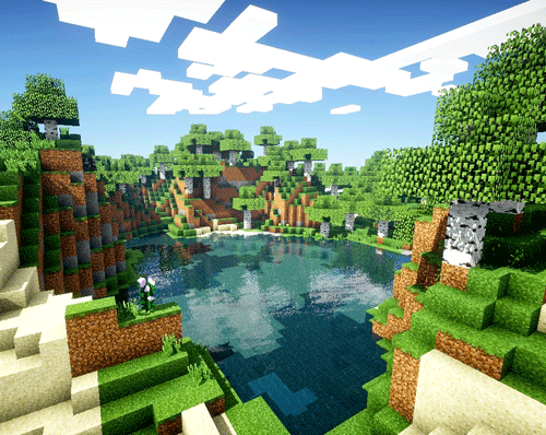 minecraft,shader,scenery,gaming,forest
