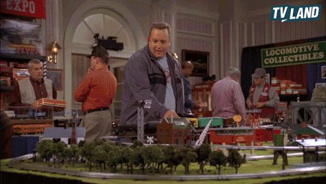 king of queens,train,crash,tv land,flames,the king of queens,model train