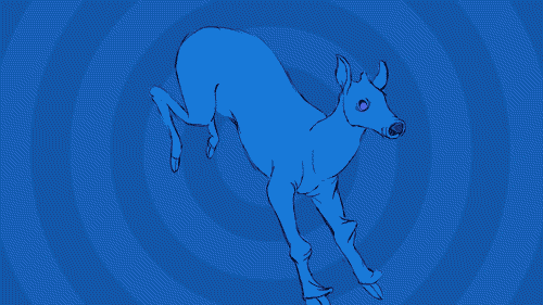 blue,deer,tripping,swirl