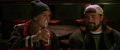 jay and silent bob,cheers,beer,drinking,strip club