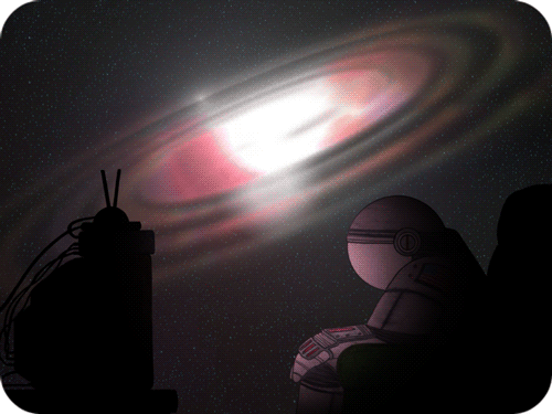 andromeda galaxy,art,animation,artists on tumblr,science,illustration,space,death,comics,poetry,sci fi,procrastination,astronauts,thedailydoodles,written and drawn by david michael chandler,so i was gone again