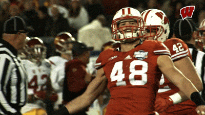 chest pound,jack cichy,football,celebration,college football,wisconsin,sack,badgers,uwbadgers,wisconsin badgers,wisconsin football,badgers football