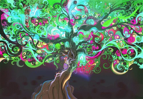 bright,trippy,psychedelic,pretty,drugs,colorful,tree,tripping,psychedelics